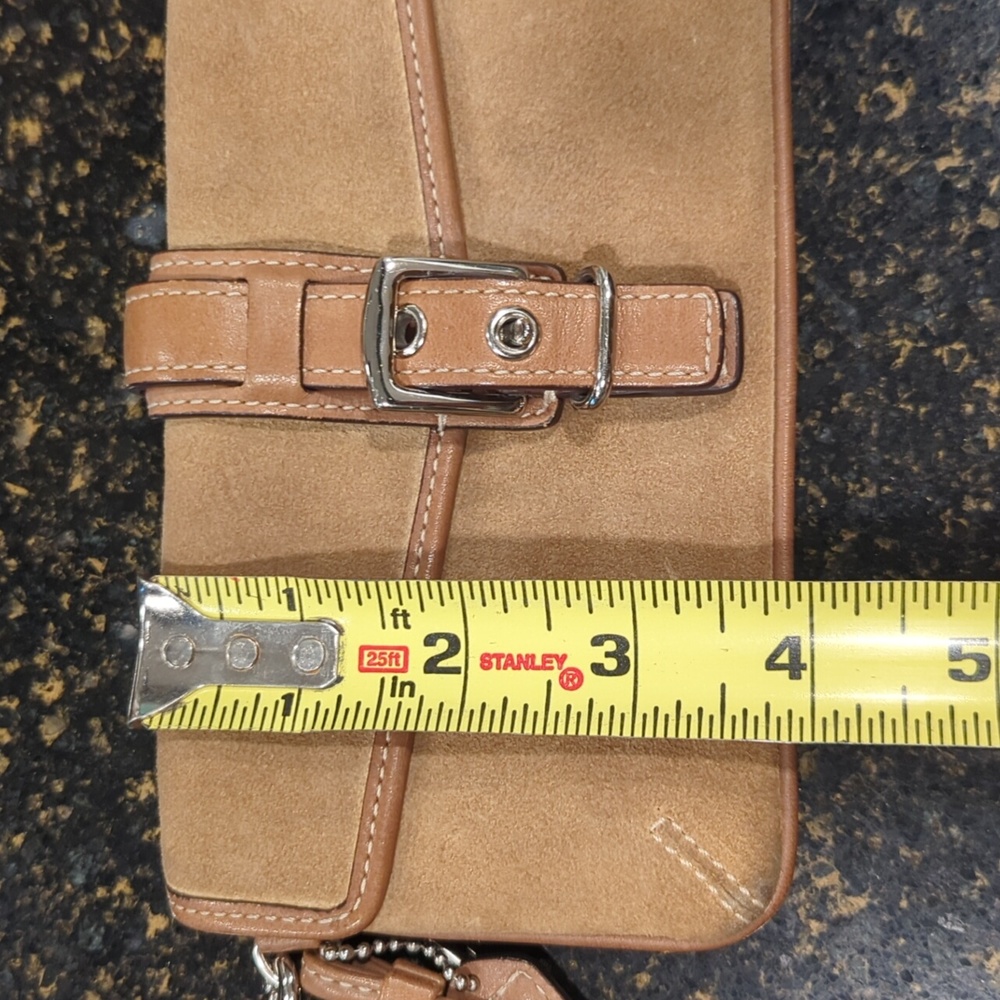 Y2K Coach Suede Leather Wristlet - Picture 10 of 11